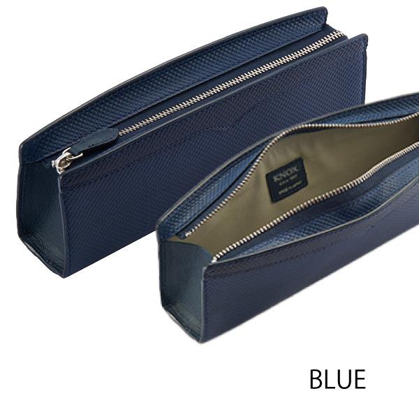 本革 高級贈答品 KNOX JAPAN BLUE ペンケース 2色 高級化粧箱付 本革 藍染 シンプル プレゼント 日本製 匠技術 一流の職人制作 ビジネスギフト 文房具の画像