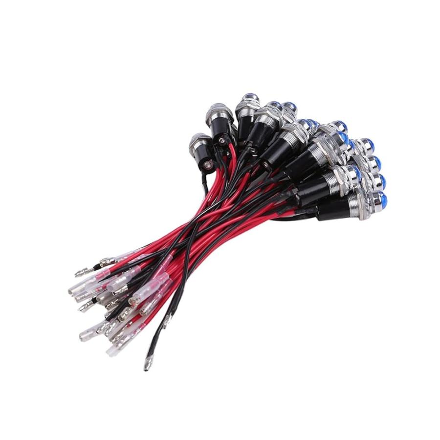 24V LED パイロット ランプ ダイヤカット 20個セット ブルー