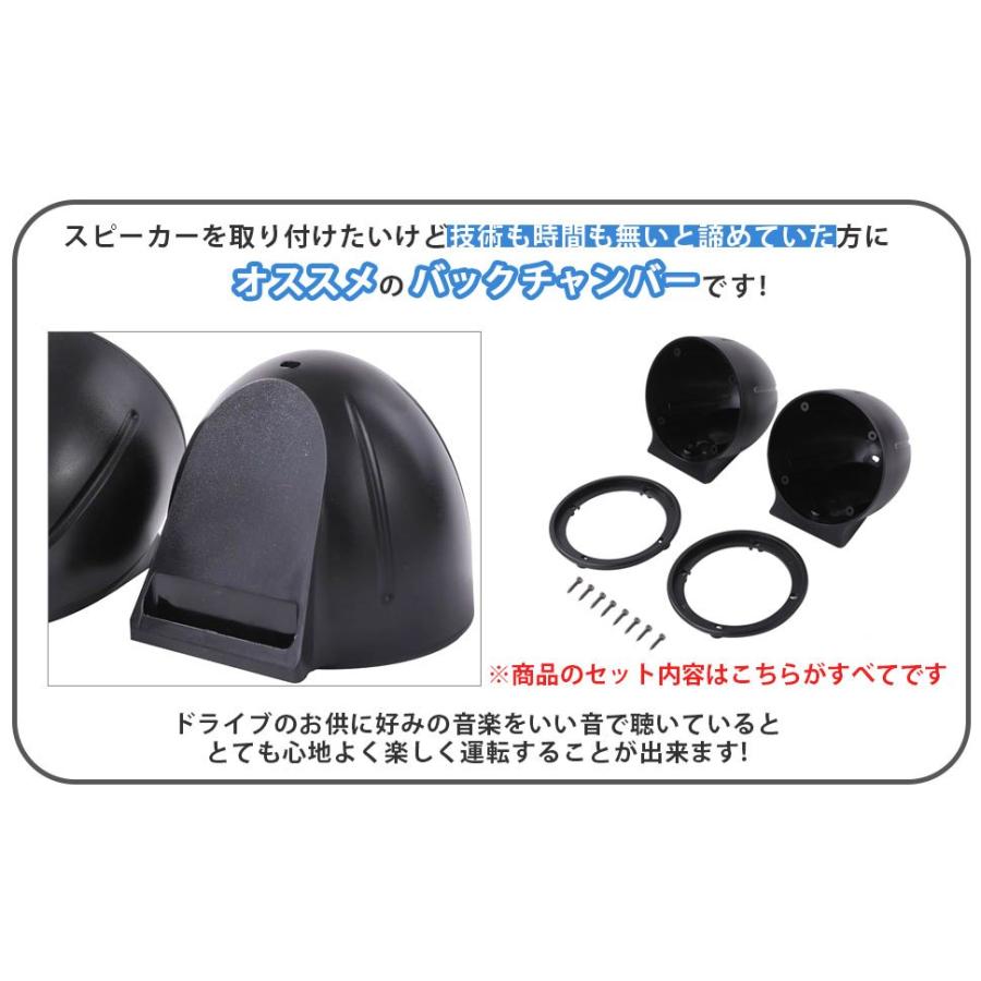 汎用 ミッドレンジ スピーカー 3.5インチ 用 バックチャンバー 2個