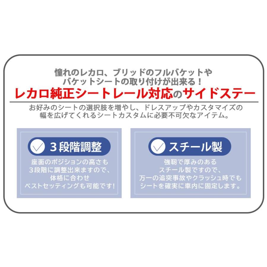 レカロシート フルバケットシート サイドステー サイドアダプター 