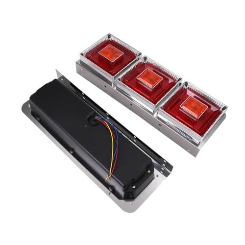 トラック 用 3連 テールランプ 24V 角型 大型 左右セット ひし形 デコトラ レトロ ハロゲン 汎用 社外品 カスタム パーツの画像