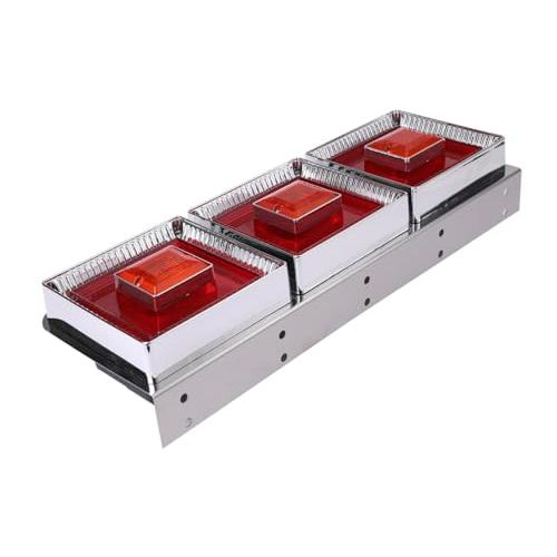 トラック 用 3連 テールランプ 24V 角型 大型 左右セット ひし形 デコトラ レトロ ハロゲン 汎用 社外品 カスタム パーツの画像