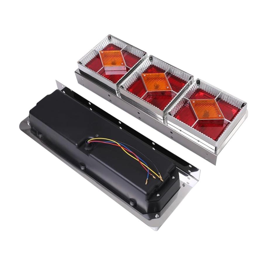 トラック 用 3連 テールランプ 24V 角型 大型 ひし形 左右セット