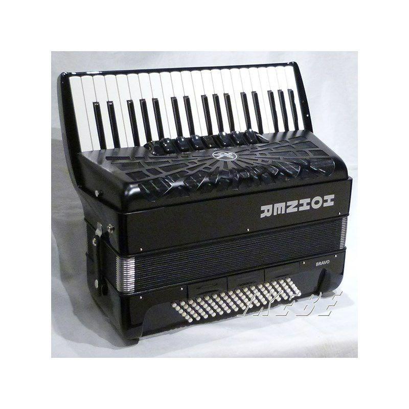 Hohner (アコーディオン専門店・出荷前検品発送)Bravo III 96 BLK (カラー：ブラック)  ホーナー アコーディオン 入門向け ピアノ式 37鍵盤 中型の画像