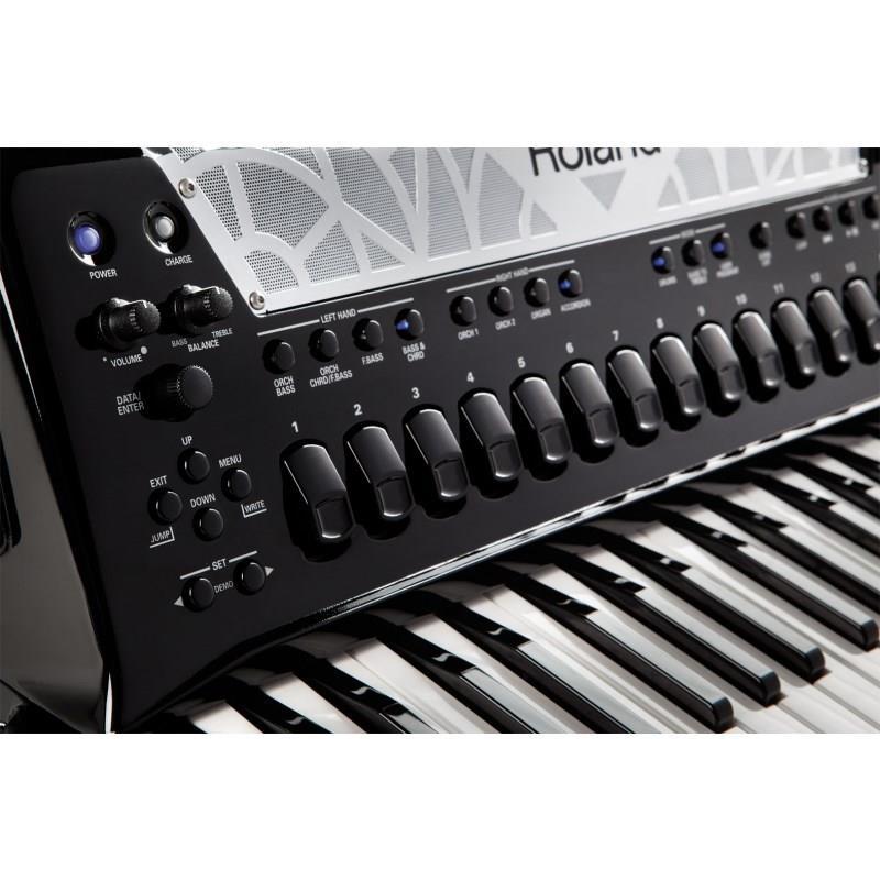 Roland FR-8X BK ローランド ピアノ式 Vアコーディオン 41鍵盤 120ベース 電子アコーディオン 大型 ブラックの画像