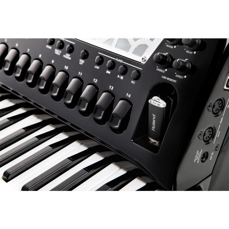 Roland FR-8X BK ローランド ピアノ式 Vアコーディオン 41鍵盤 120ベース 電子アコーディオン 大型 ブラックの画像