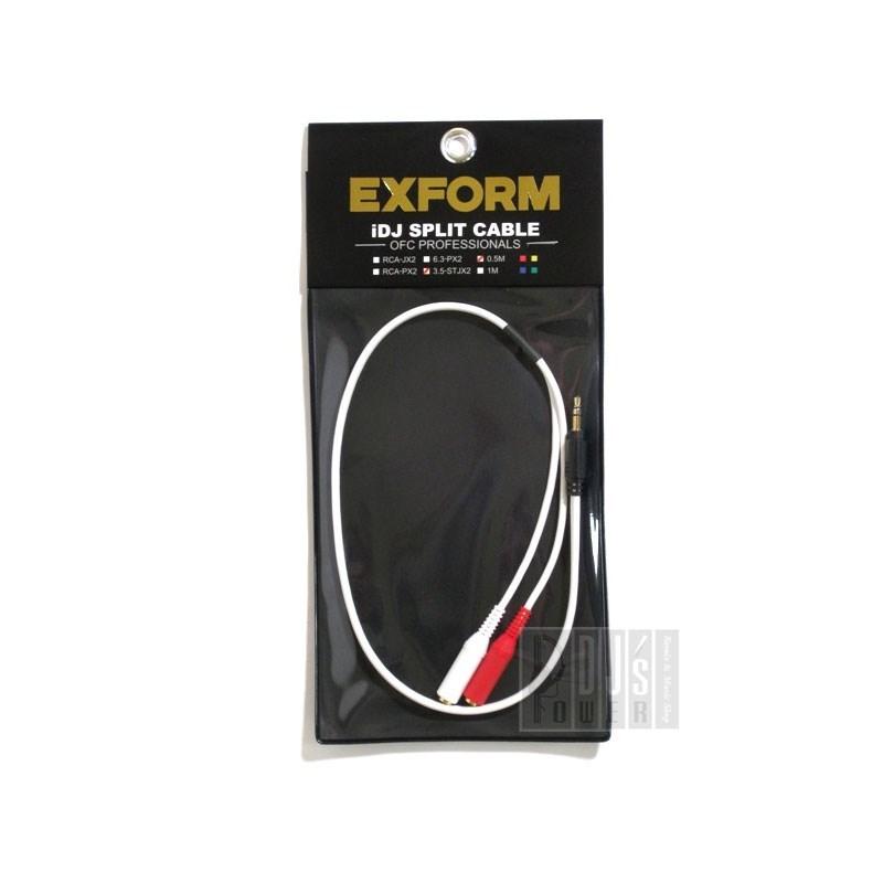 EXFORM iDJ SPLIT CABLE SERIES  3.5-STJX2-0.5M｜shibuya-ikebe