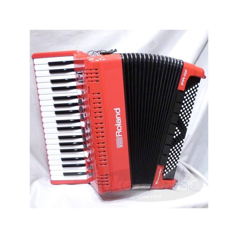 Roland (台数限定・純正リュック型ソフトケース付き)FR-4X RD レッド ローランド Vアコーディオン 電子 ピアノ式 37鍵盤 中型の画像