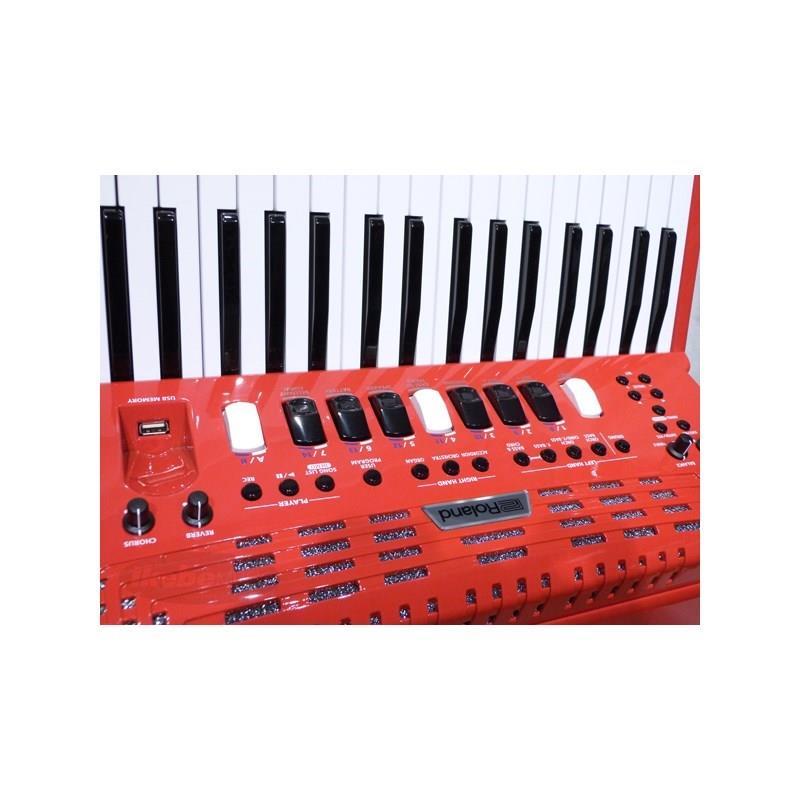 Roland (台数限定・純正リュック型ソフトケース付き)FR-4X RD レッド ローランド Vアコーディオン 電子 ピアノ式 37鍵盤 中型の画像