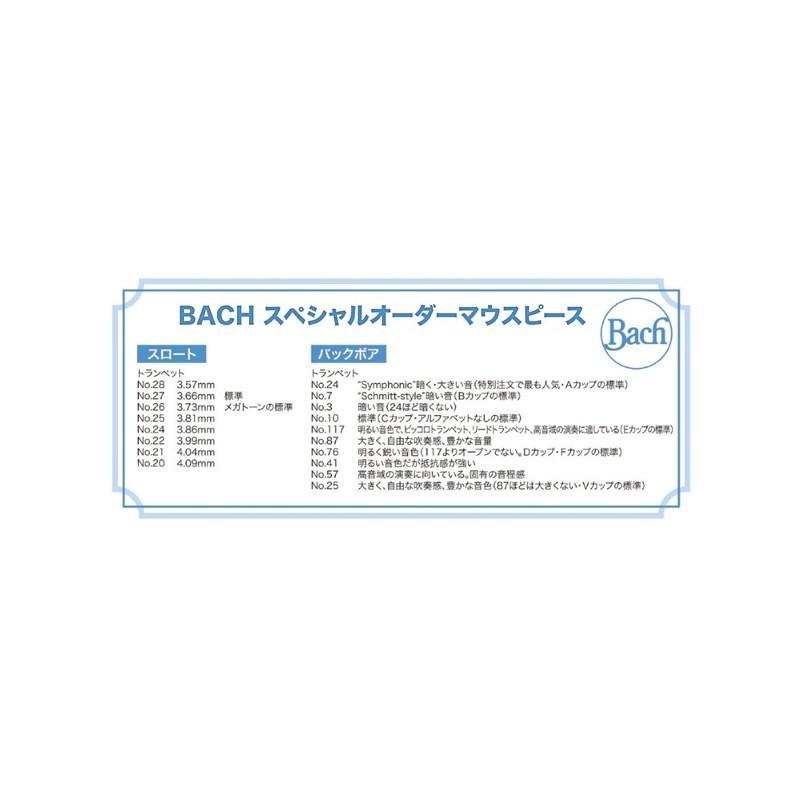 Bach 【春得セール・超目玉品】バック / SYMPHONIC MOUTHPIECE 3C 24 24 SP トランペット用 マウスピースの画像