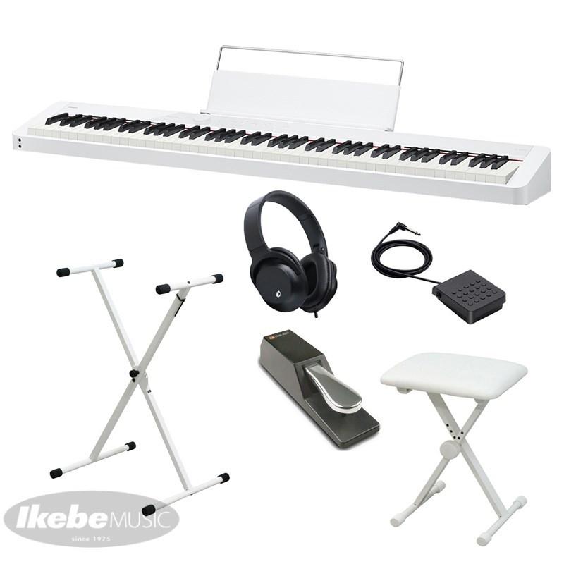 CASIO カシオ Privia PX-S1100WE+X型照明ランプ+X型イス+ダンパーペダルセット【代引不可】【沖縄・離島貨物輸送別途積もり書き】(陰電子洋琴)