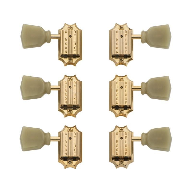 Gibson 【春得セール】 Deluxe Green Key Tuner Set (Vintage Gold) [PMMH-020]
