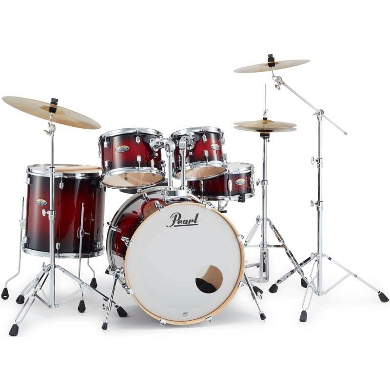 Pearl Decade Maple スタンダードサイズ ドラムフルセット（シンバル除く）[DMP825S/C-D]【カラー：#261 Gloss Deep Red Burst】【お取り寄せ...