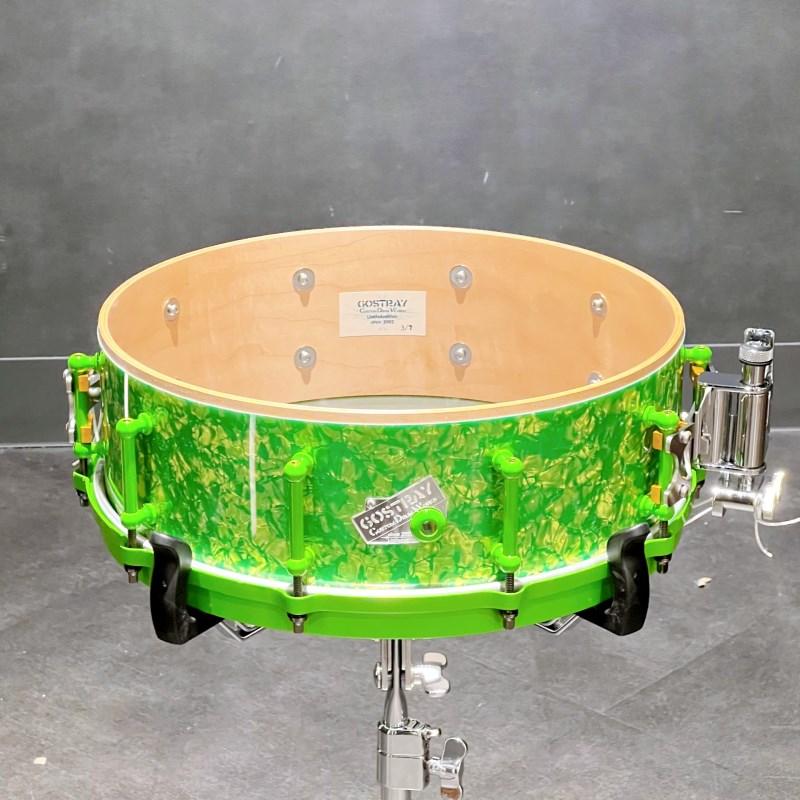 GOSTRAY EVO Series 14×4.75 Snare Drum [Rime Green / Rime HW]【店頭展示特価品】｜shibuya-ikebe｜05