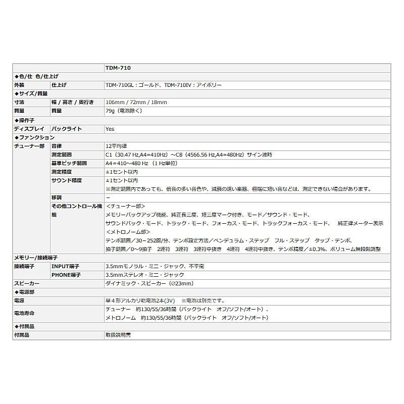 YAMAHA TDM-710GL チューナー&メトロノーム【2024年NEWモデル】｜shibuya-ikebe｜07