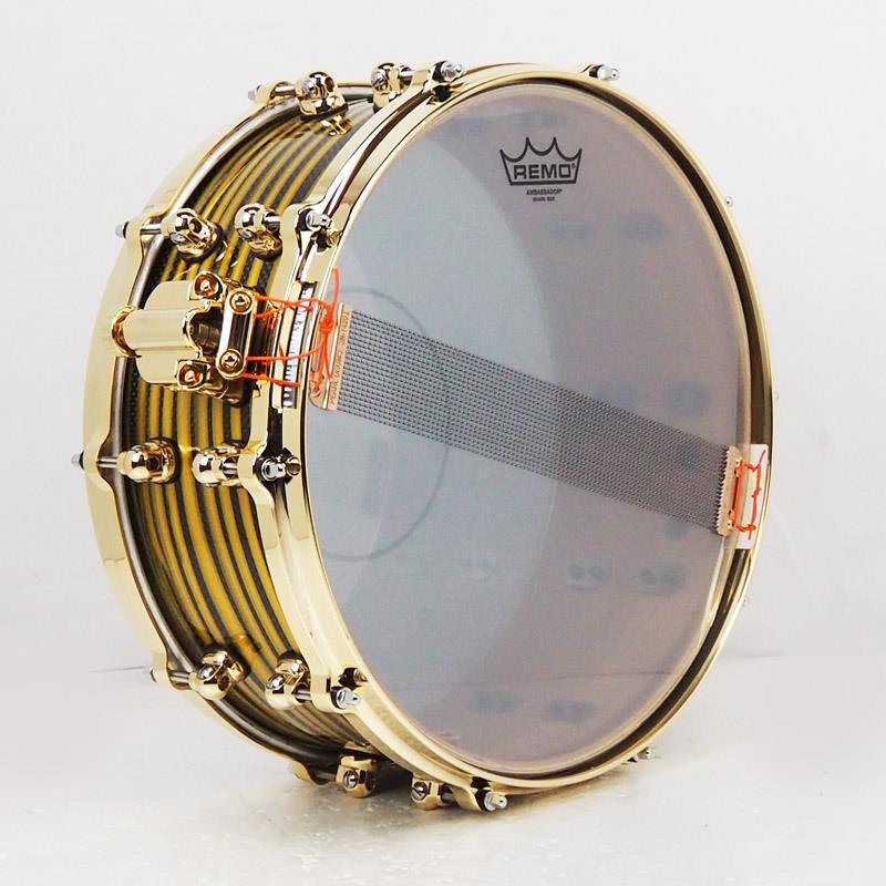 Pearl Pearl Masterworks Snare Drum 14x5.5 -Gold Swirl on Black
