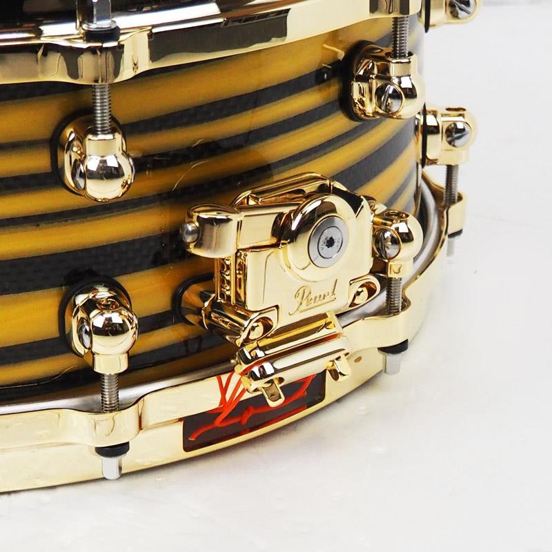 Pearl Pearl Masterworks Snare Drum 14x5.5 -Gold Swirl on Black