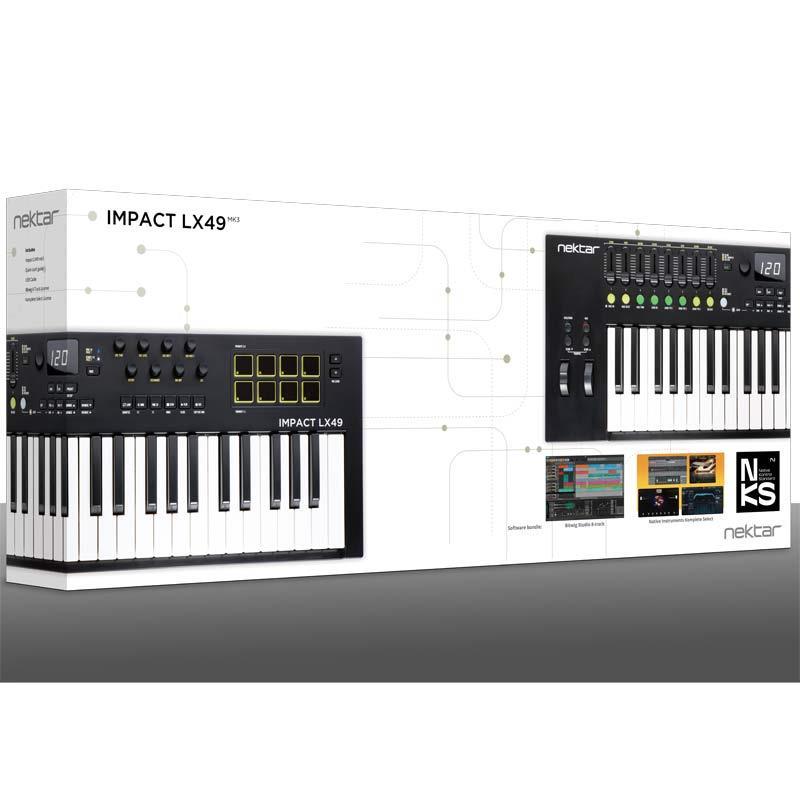 Nektar IMPACT LX49 mk3 MIDIキーボード 本体 Nektar Technology Impact LX49 mk3 (ネクターテクノロジー)(USB・MIDI
