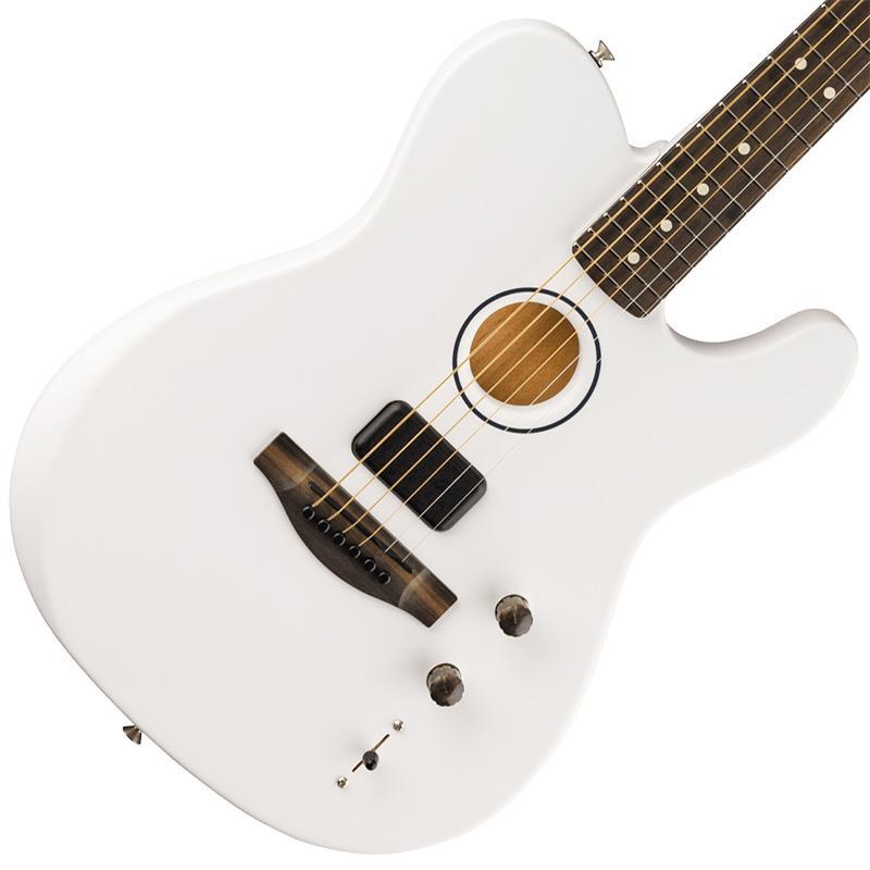 Fender Acoustics Limited Edition FINNEAS American Acoustasonic Telecaster (Satin Arctic White/Ebony)の画像