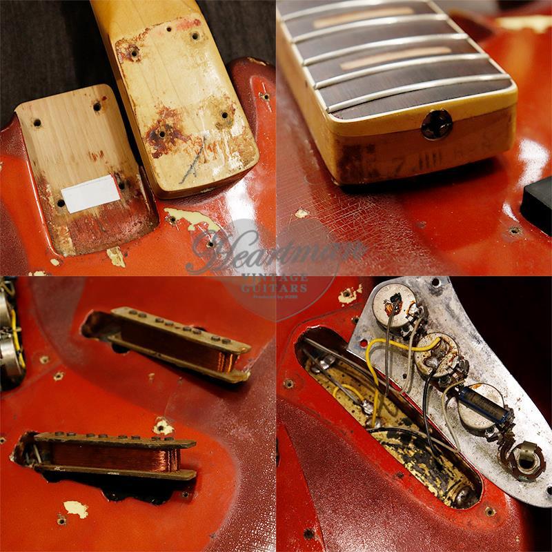 Fender USA VINTAGE Jazz Bass '69 Matching Head CandyAppleRed/R_6