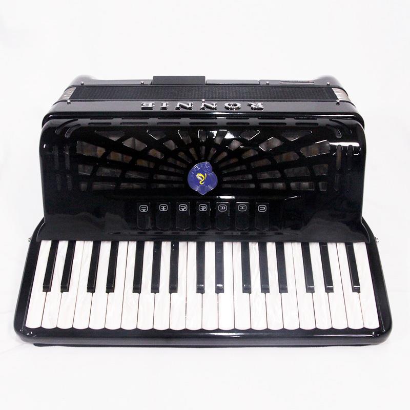 RONNIE Jubilate96 BK 国内仕様 37鍵盤 96ベース M.M.L ピアノ式 ロニー Black イタリアパーツ使用 アコーディオン_3