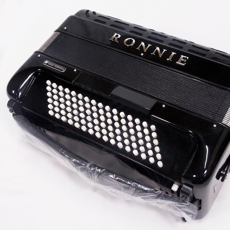 RONNIE Jubilate96 BK 国内仕様 37鍵盤 96ベース M.M.L ピアノ式 ロニー Black イタリアパーツ使用 アコーディオン_4
