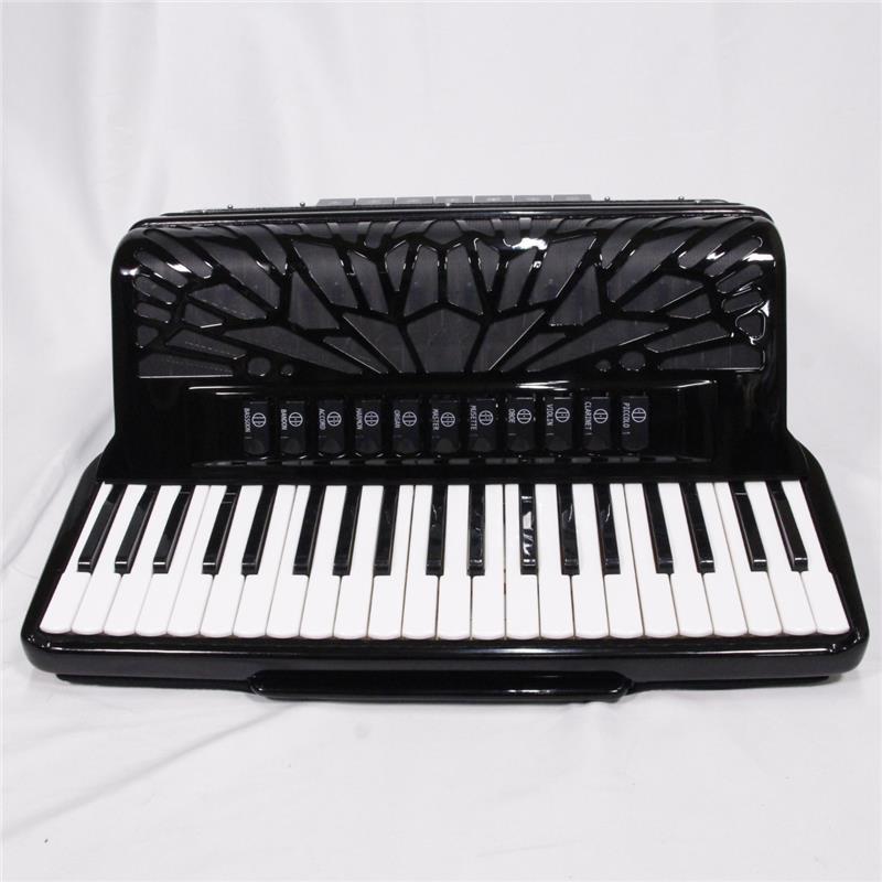 Parrot New  41K120BS BK 国内限定モデル アコーディオン 41鍵盤 120ベース H.M.M.L ピアノ式 マスタースイッチ付 パロット Blackの画像