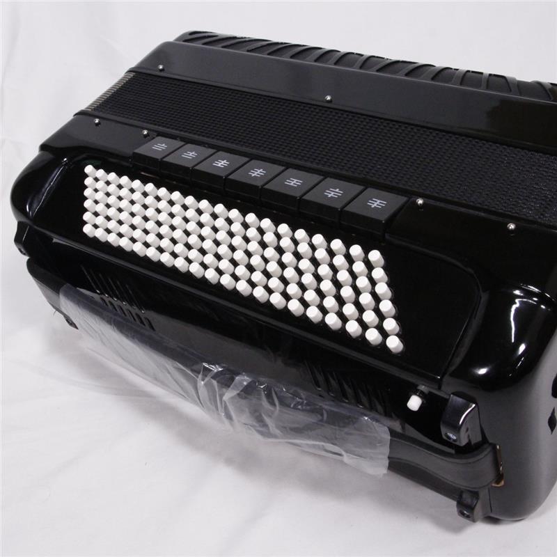 Parrot New  41K120BS BK 国内限定モデル アコーディオン 41鍵盤 120ベース H.M.M.L ピアノ式 マスタースイッチ付 パロット Blackの画像