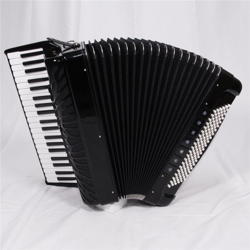 Parrot New  41K120BS BK 国内限定モデル アコーディオン 41鍵盤 120ベース H.M.M.L ピアノ式 マスタースイッチ付 パロット Blackの画像
