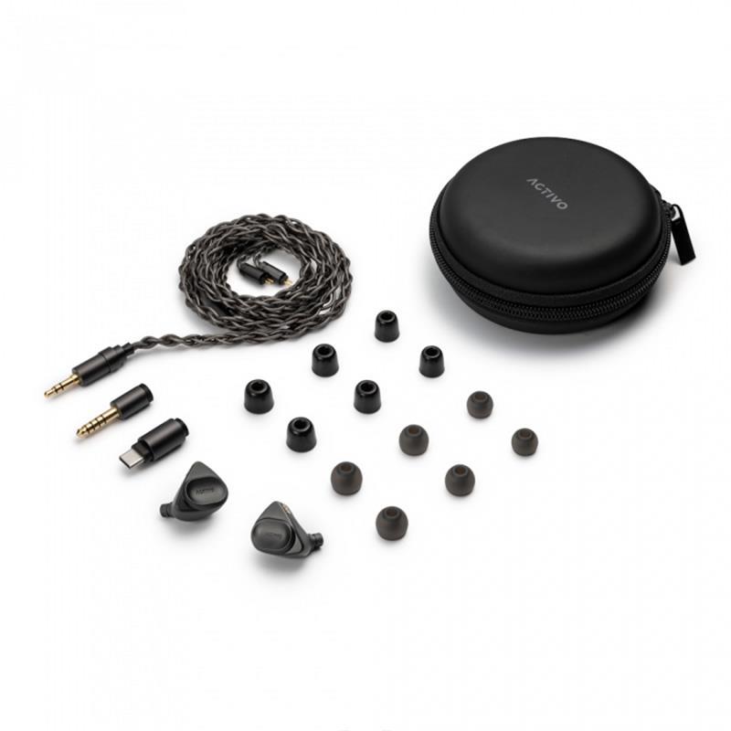 ACTIVO VOLCANO Black (ブラック)(アクティヴォ)(有線イヤホン