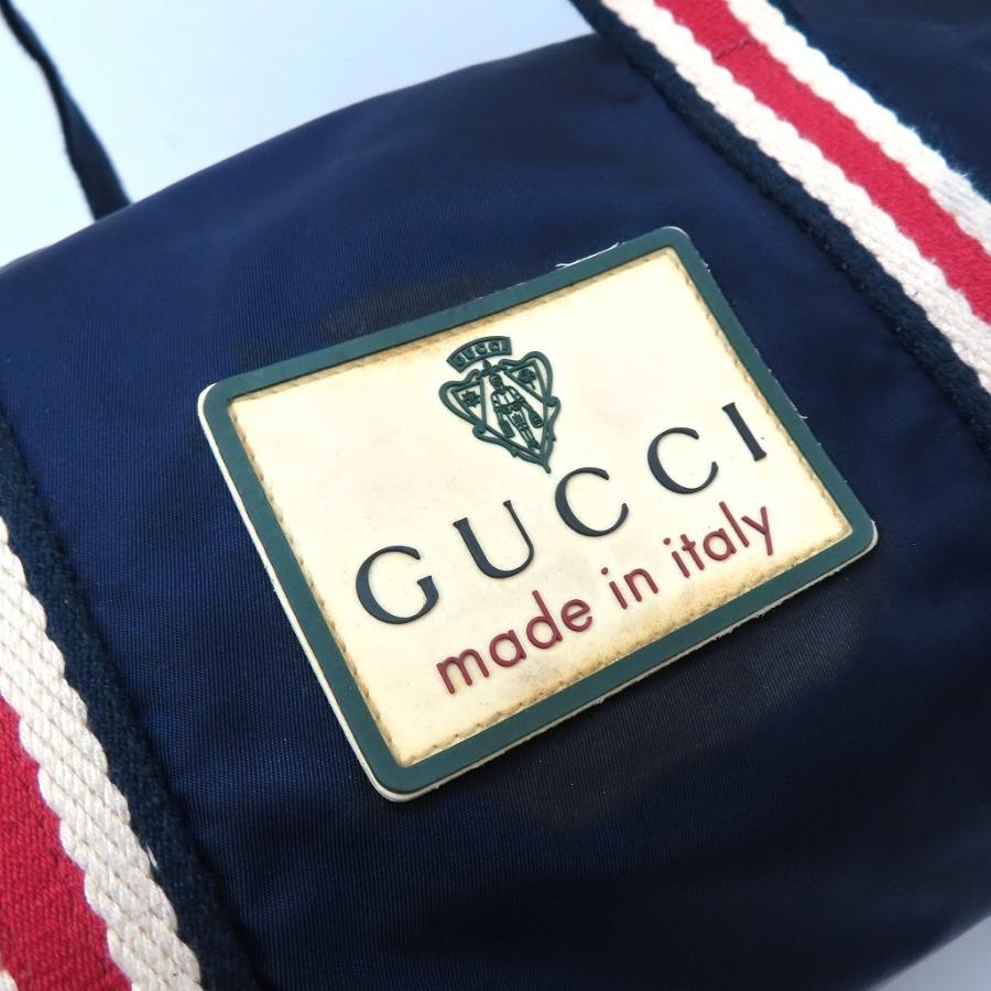 Ae539751 グッチ 2WAY ミニボストンバッグ 189657 ナイロン ネイビー系