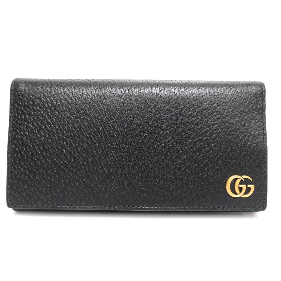 【GUCCI】GGマーモント　ウォレット【長財布】 GUCCI（グッチ） [在庫処分] 財布 長財布 かぶせ 二つ折り財布 GG マー