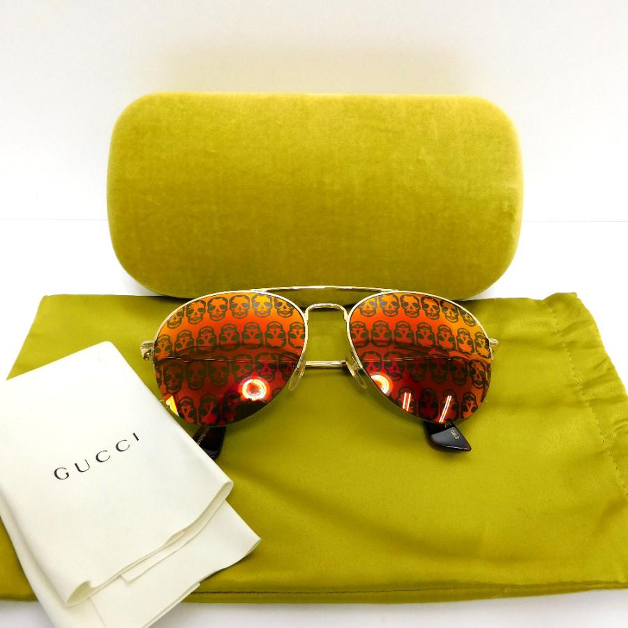 Dz754423 グッチ サングラス スカル ドクロ ティアドロップ メタル