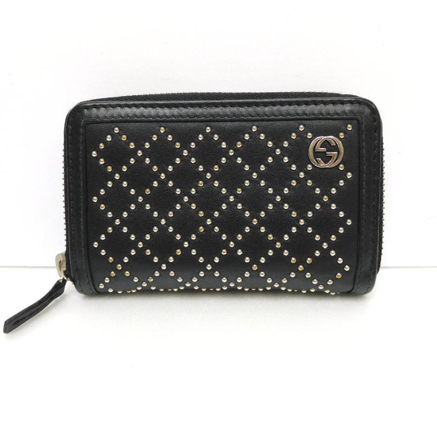 安心の定価販売 大量入荷中 欲しいが見つかる 買うなら 質みなみ Dz7561 グッチ コインケース スタッズ ラウンドファスナー 日本限定品 ディアマンテ 3376 ブラック メンズ Gucci 中古 質みなみ 太宰府店 財布