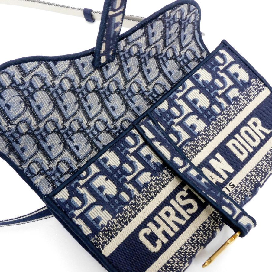 美品】Christian Dior サドル スリムポーチ オブリークジャカード