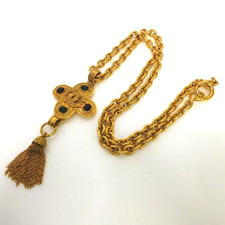 CHANEL（シャネル） Dz763345 ネックレス カラーストーン クロス
