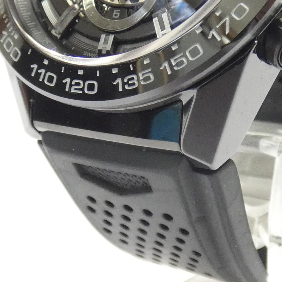 Dz789961 タグホイヤー 腕時計 ラバーベルト カレラ クロノグラフ  CAR2A90.FT6071 ブラック メンズ TAG HEUER 中古｜shichi-minami｜07