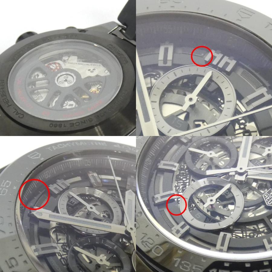 Dz789961 タグホイヤー 腕時計 ラバーベルト カレラ クロノグラフ  CAR2A90.FT6071 ブラック メンズ TAG HEUER 中古｜shichi-minami｜10