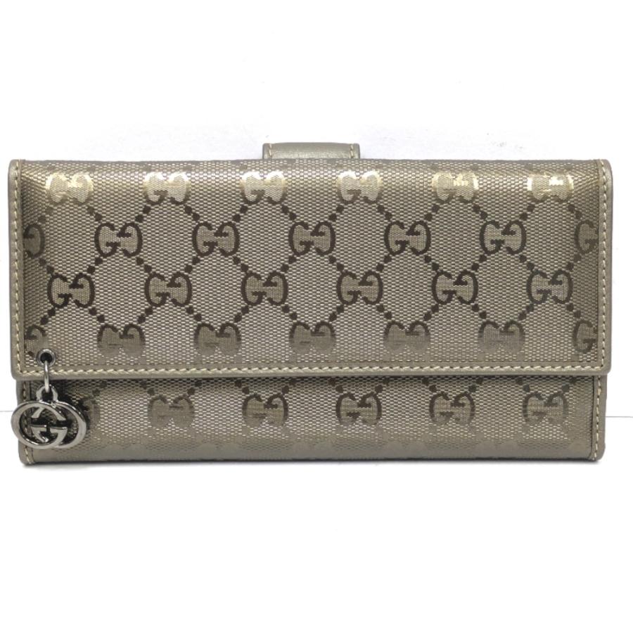 GUCCI グッチ 長財布 グッチシマ Wホック 長財布 212104 Dz803272 グッチ 長財布 Wホック GGインプリメ 212104・2149 ブロンズ