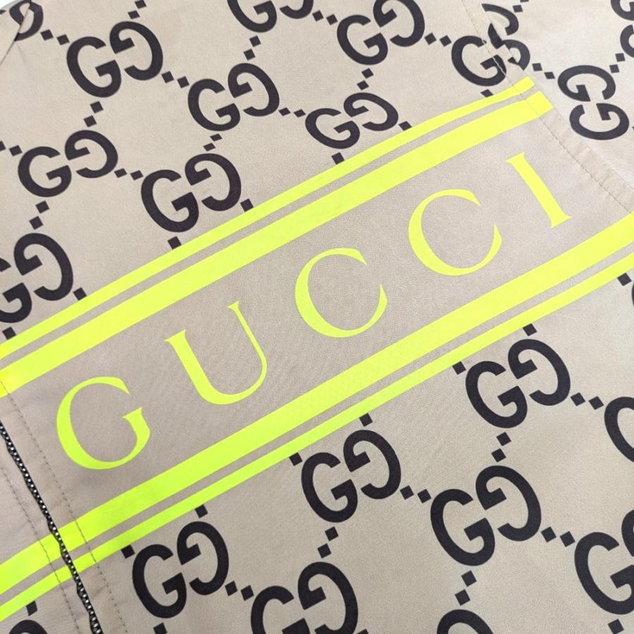 ☆美品☆ GUCCI モノグラム柄　フード付ナイロンパーカー GUCCI（グッチ） Dz808901 パーカー ジップアップ ロゴ フード付き