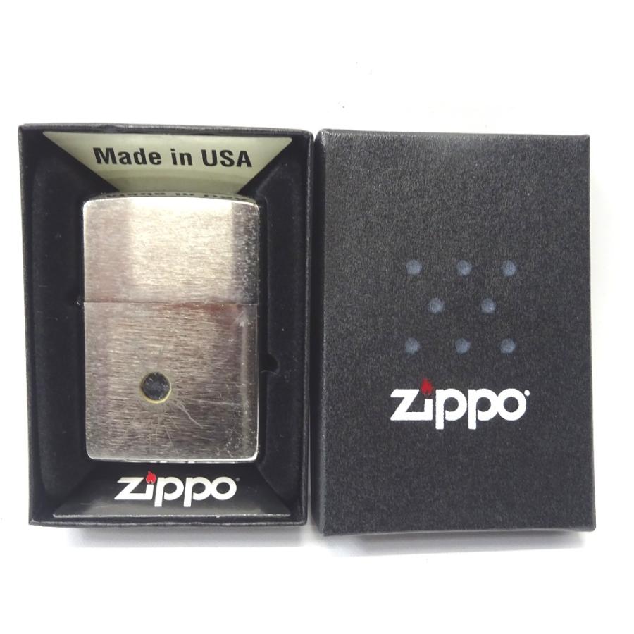 Ft1143291 ジッポ ライター ヘアライン 弾痕 シルバー ZIPPO