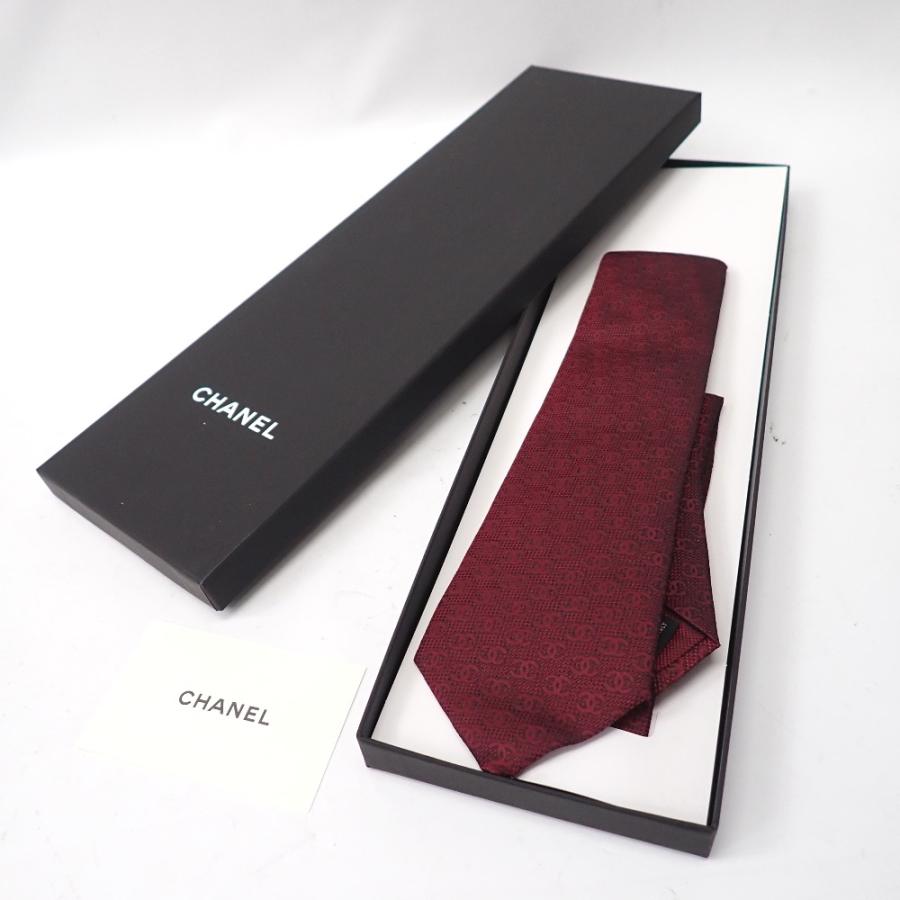 CHANEL（シャネル） Ft1322911 ネクタイ ココマーク 総柄 レッド系