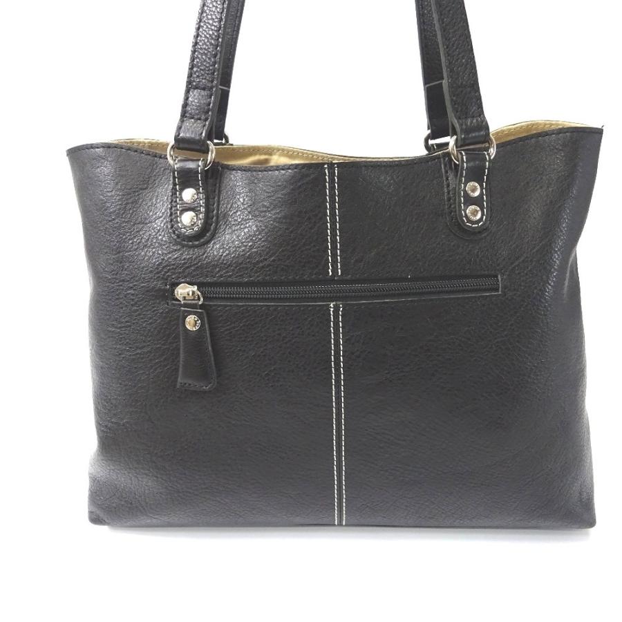 Ft540151 ハッシュパピー トートバッグ 本革 ブラック レディース HUSH PUPPIE 中古【質みなみ・二又瀬店