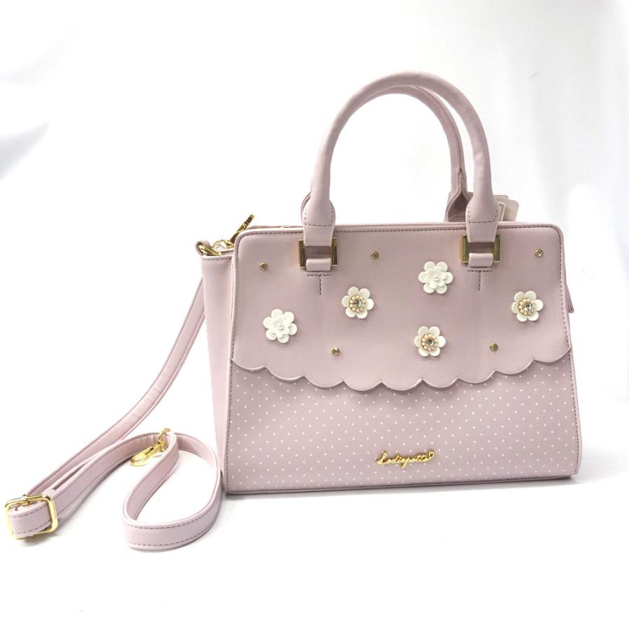 Ft550532 ロディスポット ハンドバッグ フラワー ドット 00019-1748  