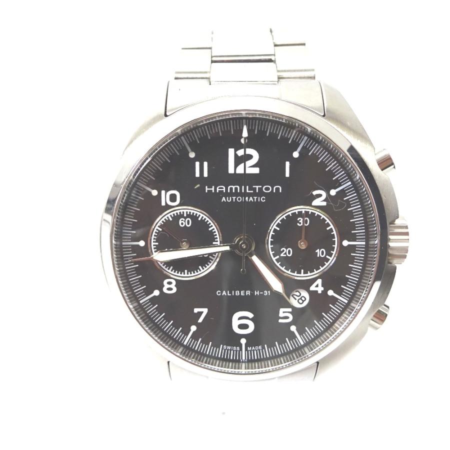 HAMILTON（ハミルトン） Ft577541 腕時計 カーキ アビエーション H76416135 黒文字盤 メンズ 中古 : 質みなみ ...