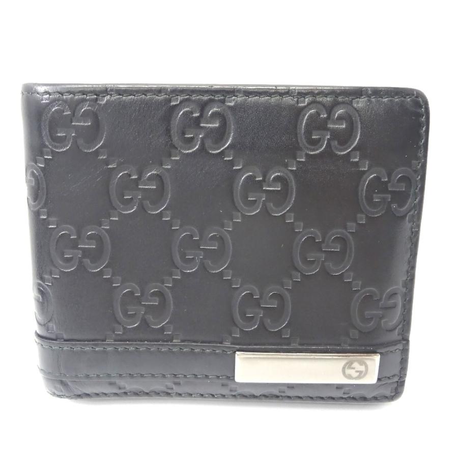 GUCCI（グッチ） Ft589053 二つ折り財布 グッチシマ 255852 ブラック