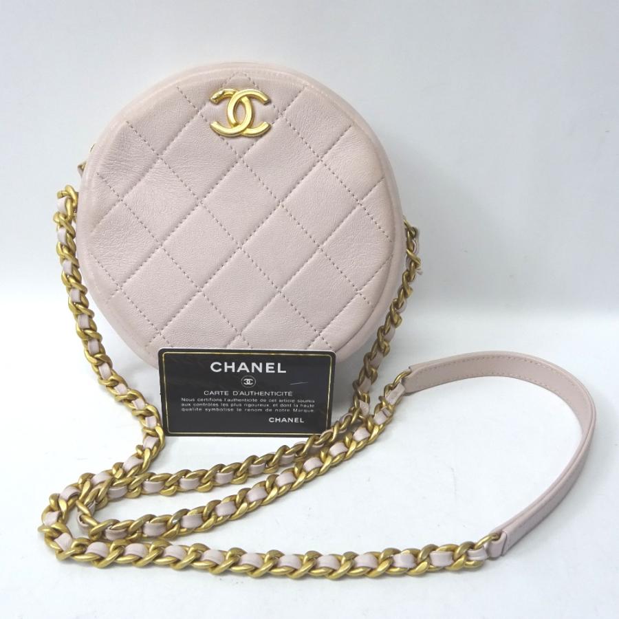 Chanel ピンクベージュ キルティング バッグ