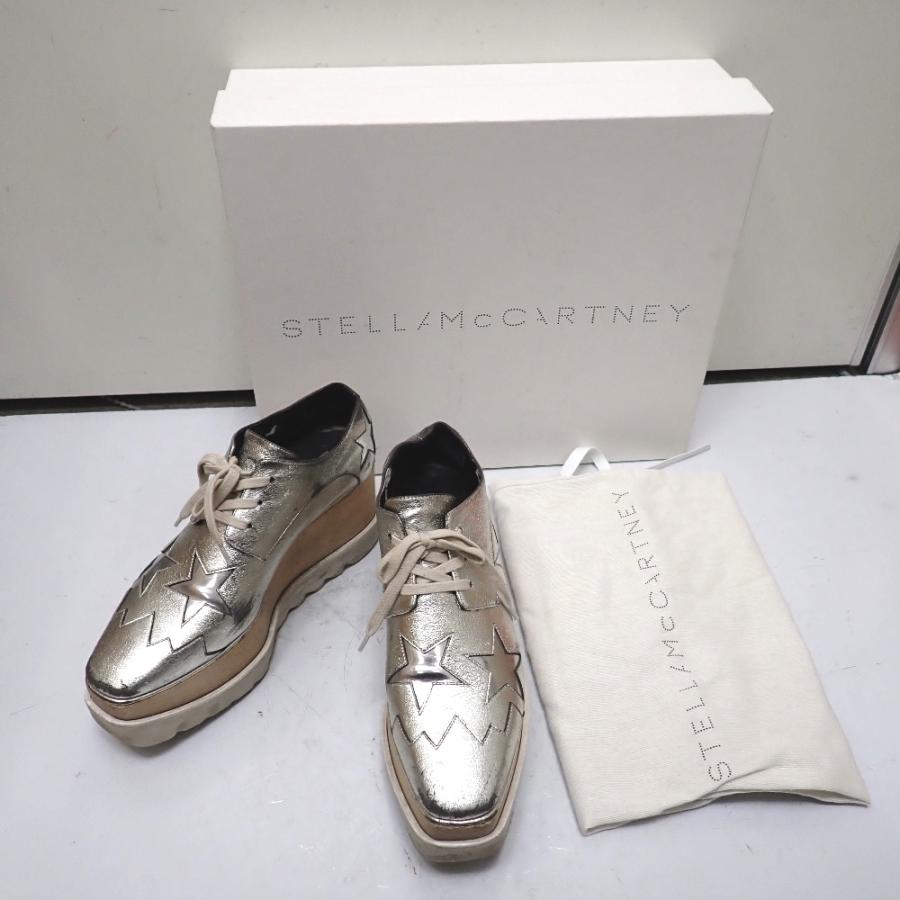 Ft616141 ステラマッカートニー 靴 厚底スニーカー シルバー 36 1/2  