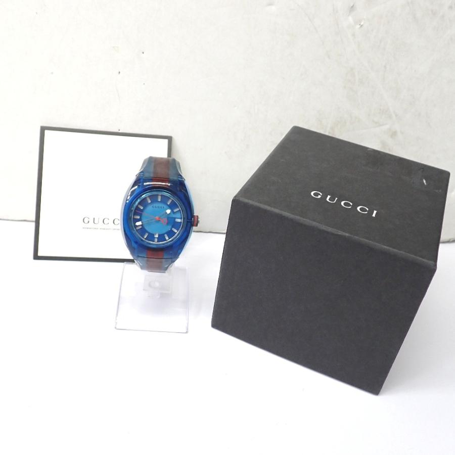Ft642071 グッチ 腕時計 シンク 137.1 ブルー メンズ GUCCI 中古 : 質