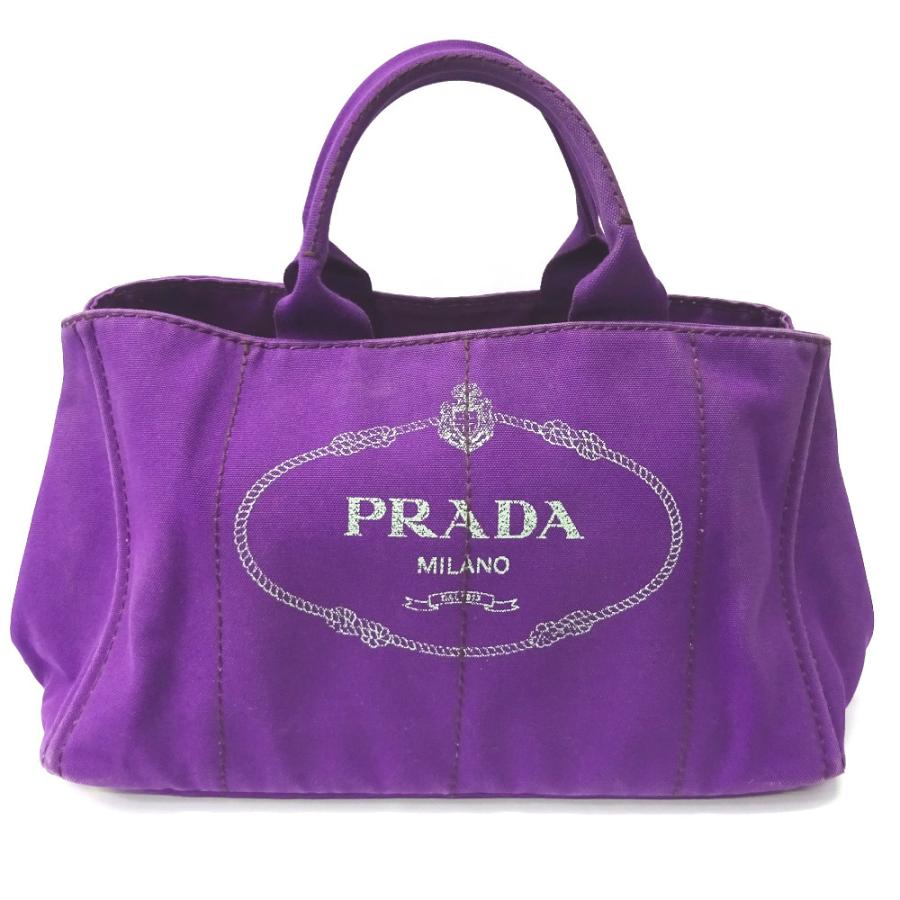 カナパ プラダ紫　キャンバストートバック PRADA（プラダ） Ft926591 トートバッグ キャンバス カナパ パープル